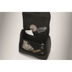 Trousse de toilette à compartiment avec crochet pour suspendre couleur noir cinquième vue photographique