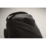 Sac bandoulière élégant en cuir synthétique noir au toucher doux couleur noir quatrième vue photographique