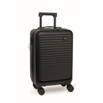 Valise rigide avec compartiments pour documents et ordinateur 20'' couleur noir vue avec zone d'impression
