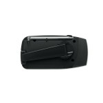 Radio portable solaire avec lampe et batterie d’urgence couleur noir