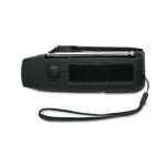 Radio portable solaire avec lampe et batterie d’urgence couleur noir