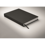 Carnet A5 avec agenda perpétuel vue journalière et marque-page assorti couleur noir troisième vue photographique