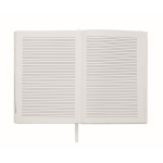 Carnet A5 avec agenda perpétuel vue journalière et marque-page assorti couleur blanc septième vue