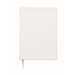 Carnet A5 avec agenda perpétuel vue journalière et marque-page assorti couleur blanc huitième vue