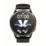 Montre connectée étanche avec bracelet en silicone couleur noir sixième vue