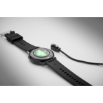 Montre connectée étanche avec bracelet en silicone couleur noir