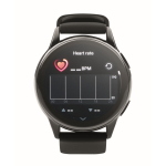 Montre connectée étanche avec bracelet en silicone couleur noir septième vue