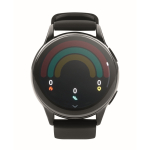 Montre connectée étanche avec bracelet en silicone couleur noir dixième vue