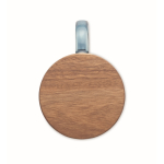 Tasse originale en verre strié avec couvercle en bois d'acacia 300 ml couleur bleu transparent septième vue