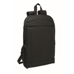 Sac à dos pour ordinateur RPET et PU avec sangle pour bagages 16'' couleur noir