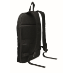Sac à dos pour ordinateur RPET et PU avec sangle pour bagages 16'' couleur noir troisième vue