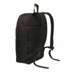 Sac à dos pour ordinateur RPET et PU avec sangle pour bagages 16'' couleur noir quatrième vue