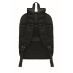 Sac à dos pour ordinateur RPET et PU avec sangle pour bagages 16'' couleur noir cinquième vue