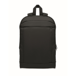 Sac à dos pour ordinateur RPET et PU avec sangle pour bagages 16'' couleur noir sixième vue