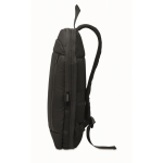 Sac à dos pour ordinateur RPET et PU avec sangle pour bagages 16'' couleur noir huitième vue