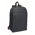 Sac à dos pour ordinateur RPET et PU avec sangle pour bagages 16'' couleur bleu deuxième vue