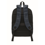 Sac à dos pour ordinateur RPET et PU avec sangle pour bagages 16'' couleur bleu cinquième vue