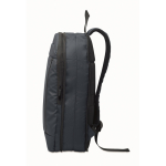 Sac à dos pour ordinateur RPET et PU avec sangle pour bagages 16'' couleur bleu septième vue