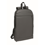 Sac à dos pour ordinateur RPET et PU avec sangle pour bagages 16'' couleur gris foncé