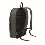 Sac à dos pour ordinateur RPET et PU avec sangle pour bagages 16'' couleur gris foncé quatrième vue