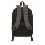Sac à dos pour ordinateur RPET et PU avec sangle pour bagages 16'' couleur gris foncé cinquième vue