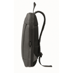 Sac à dos pour ordinateur RPET et PU avec sangle pour bagages 16'' couleur gris foncé huitième vue
