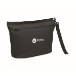Pochette RPET étanche pour documents avec une dragonne couleur noir vue principale