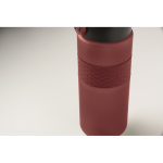 Bouteille RPET avec bouchon rabattable et paille incluse 500ml couleur bordeaux sixième vue photographique