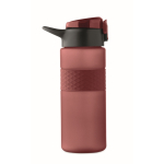 Bouteille RPET avec bouchon rabattable et paille incluse 500ml couleur bordeaux