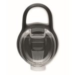 Bouteille RPET avec bouchon rabattable et paille incluse 500ml couleur blanc transparent