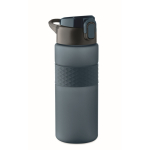 Bouteille RPET avec bouchon rabattable et paille incluse 500ml couleur bleu marine