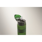 Bouteille RPET avec bouchon rabattable et paille incluse 500ml couleur vert foncé cinquième vue photographique