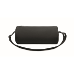 Sac de sport cylindrique en RPET avec sangle amovible couleur noir deuxième vue