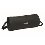 Sac de sport cylindrique en RPET avec sangle amovible couleur noir vue principale