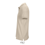 Polo coton peigné homme manches courtes 2 boutons couleur nude vue latérale