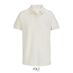 Polo coton peigné homme manches courtes 2 boutons couleur naturel deuxième vue