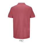 Polo coton peigné homme manches courtes 2 boutons couleur corail vue arrière