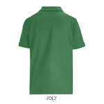 Polo coton peigné femme manches courtes 3 boutons couleur vert vue arrière
