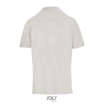 Polo coton peigné femme manches courtes 3 boutons couleur naturel vue arrière