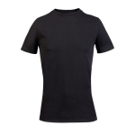 T-shirt unisexe en matériaux recyclés col rond couleur noir quatrième vue