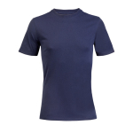 T-shirt unisexe en matériaux recyclés col rond couleur bleu marine