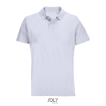 Polo unisexe 100% coton peigné col côtelé avec 2 boutons couleur lilas