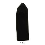T-shirt unisexe en coton semi-peigné col rond 150 g/m2 couleur noir vue latérale