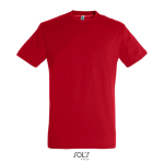 T-shirt unisexe en coton semi-peigné col rond 150 g/m2 couleur rouge