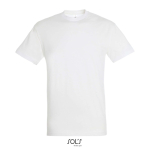 T-shirt unisexe en coton semi-peigné col rond 150 g/m2 couleur blanc cinquième vue