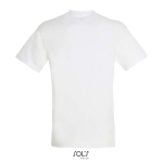 T-shirt unisexe en coton semi-peigné col rond 150 g/m2 couleur blanc vue arrière