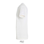 T-shirt unisexe en coton semi-peigné col rond 150 g/m2 couleur blanc vue latérale