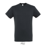 T-shirt unisexe en coton semi-peigné col rond 150 g/m2 couleur gris foncé