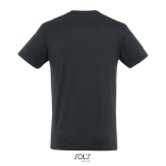 T-shirt unisexe en coton semi-peigné col rond 150 g/m2 couleur gris foncé vue arrière