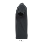 T-shirt unisexe en coton semi-peigné col rond 150 g/m2 couleur gris foncé vue latérale